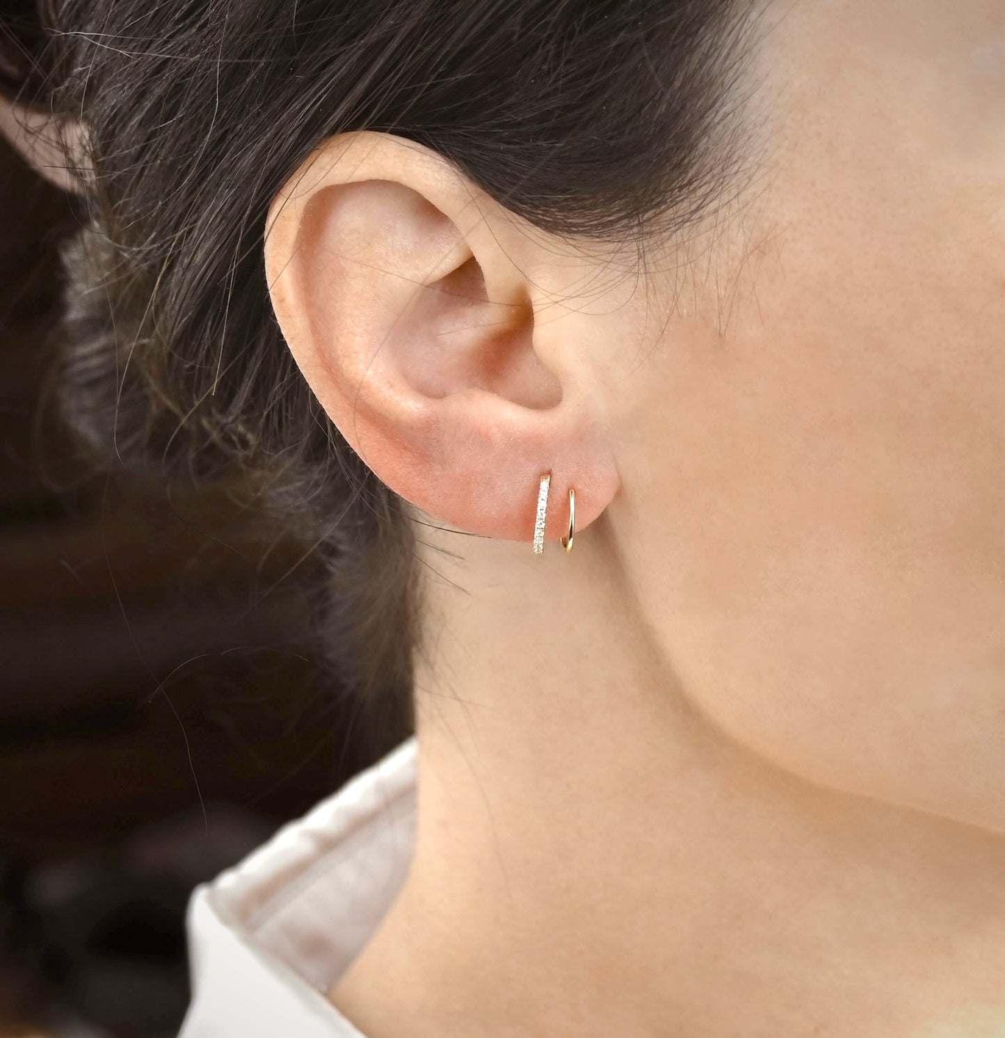 Gold Spiral Hoops, Twist Hoop Earrings, Sterling Silver and Stainless Steel Options