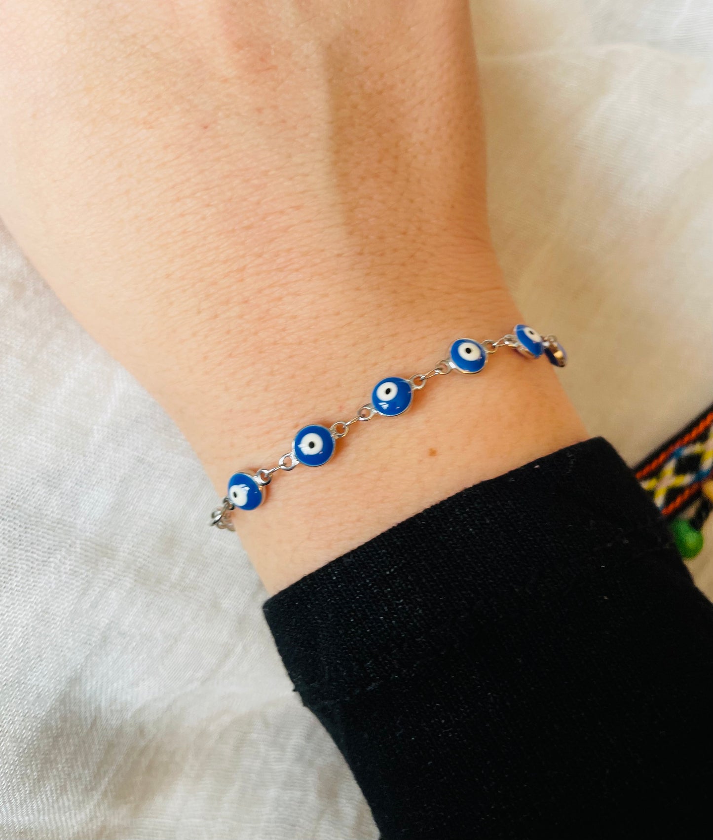 Stainless Steel Evil Eye Bracelet