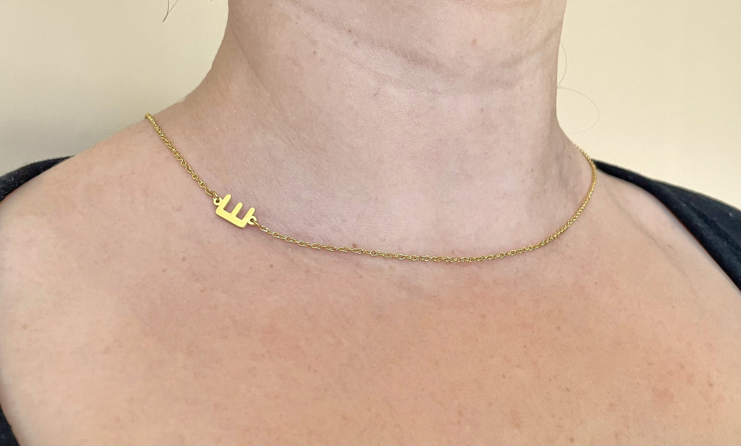 Sideways Initial Necklace