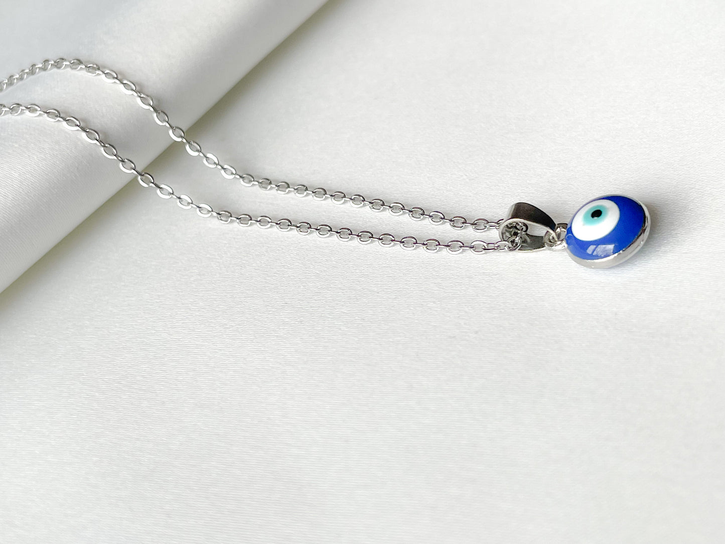 Enamel Evil Eye Necklace