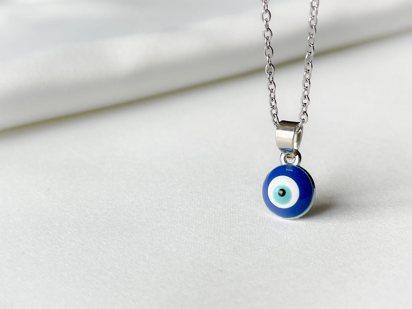 Enamel Evil Eye Necklace