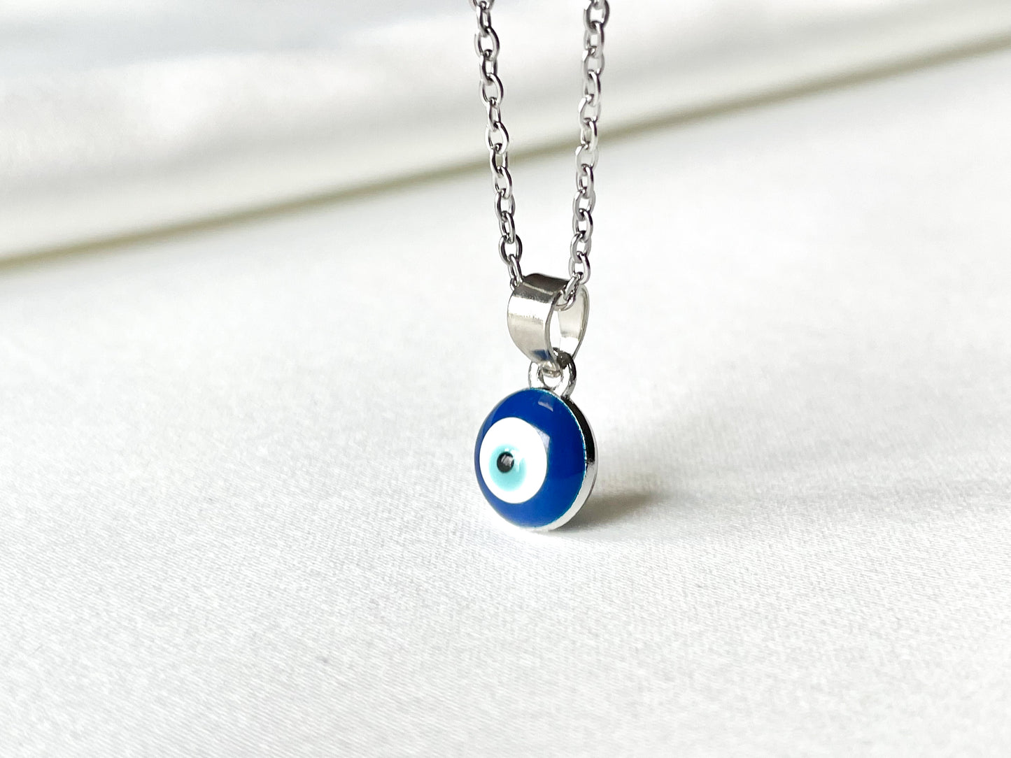 Enamel Evil Eye Necklace