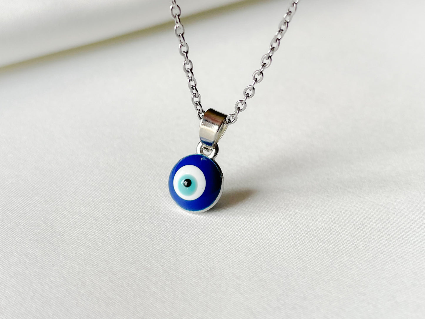 Enamel Evil Eye Necklace