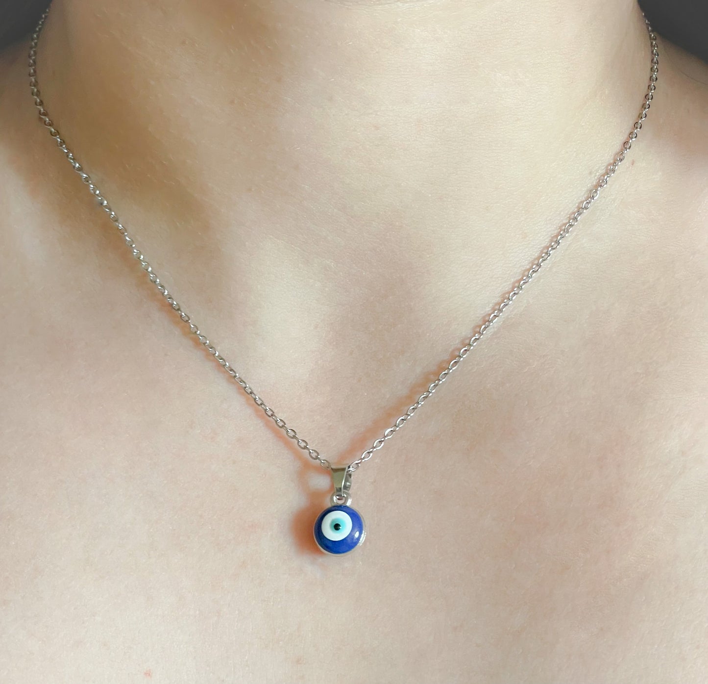 Enamel Evil Eye Necklace