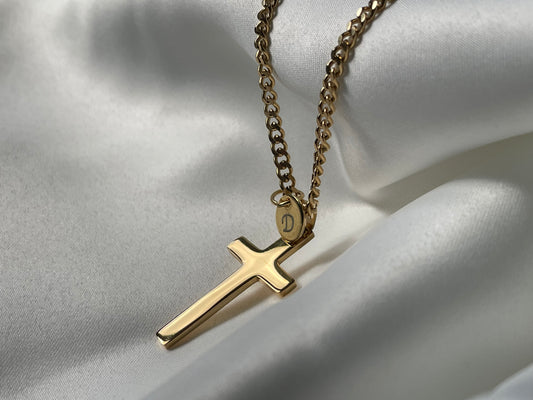 Cross Curb Necklace