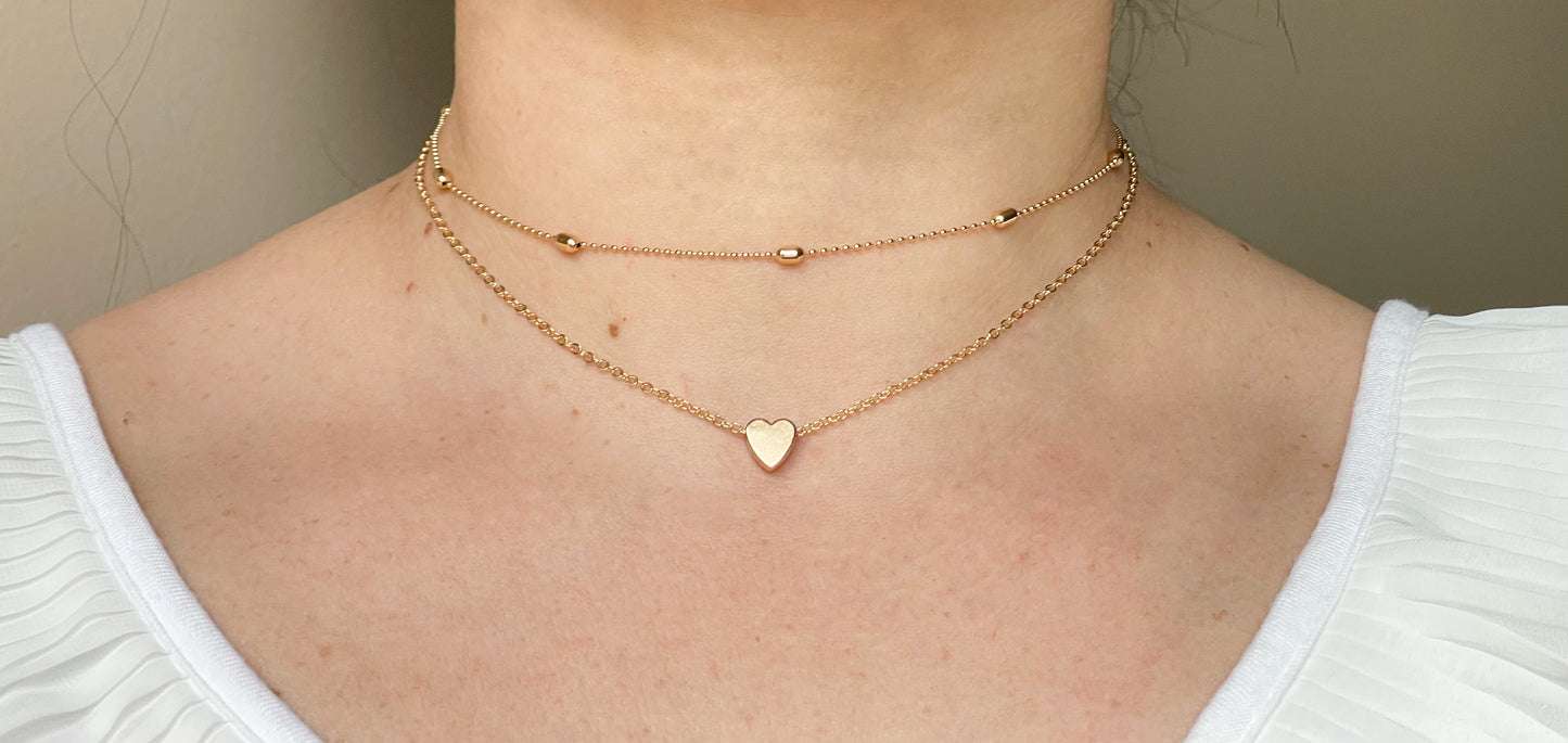 Layered Heart Choker