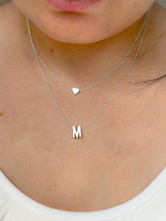 Heart Initial Necklace