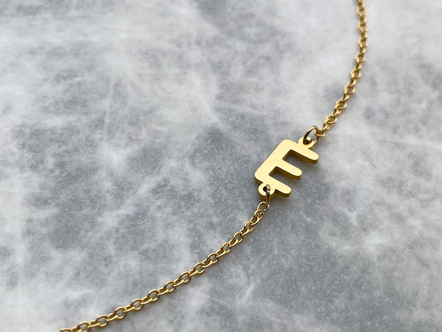 Sideways Initial Necklace