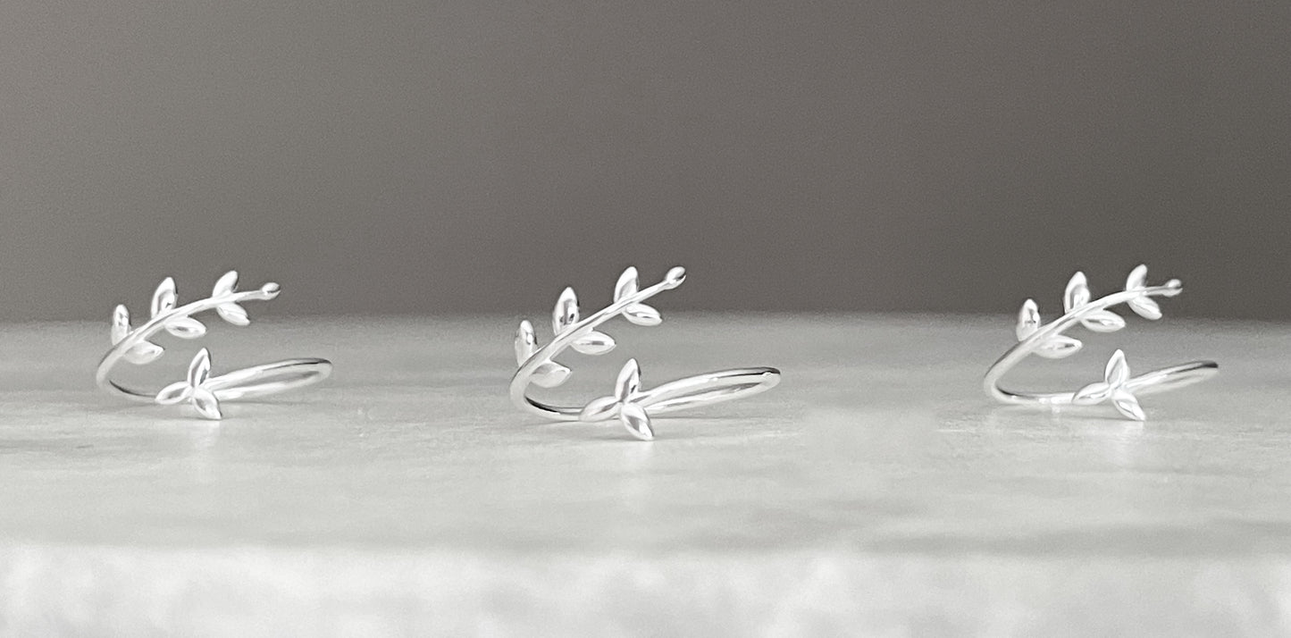 Silver Leaf Ring