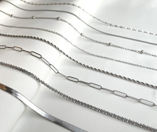 Dainty Silver Chain Necklace