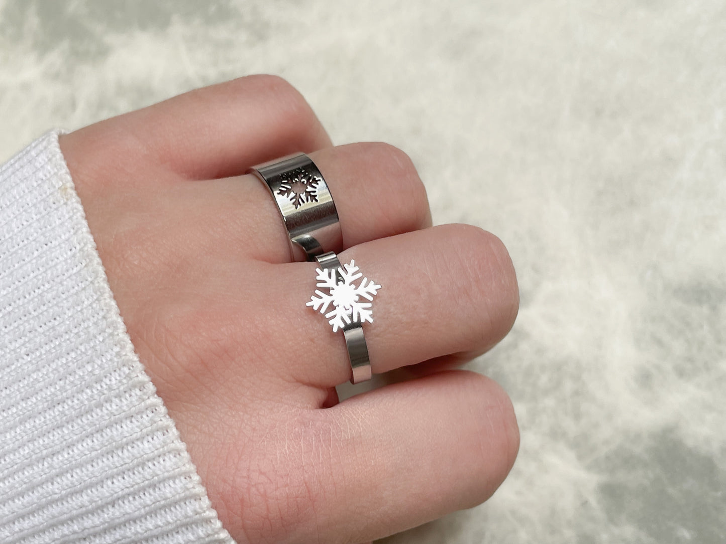 Snowflake Ring Set