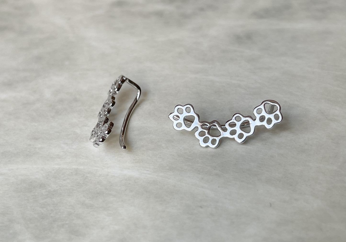 Paw Print Climber Earrings