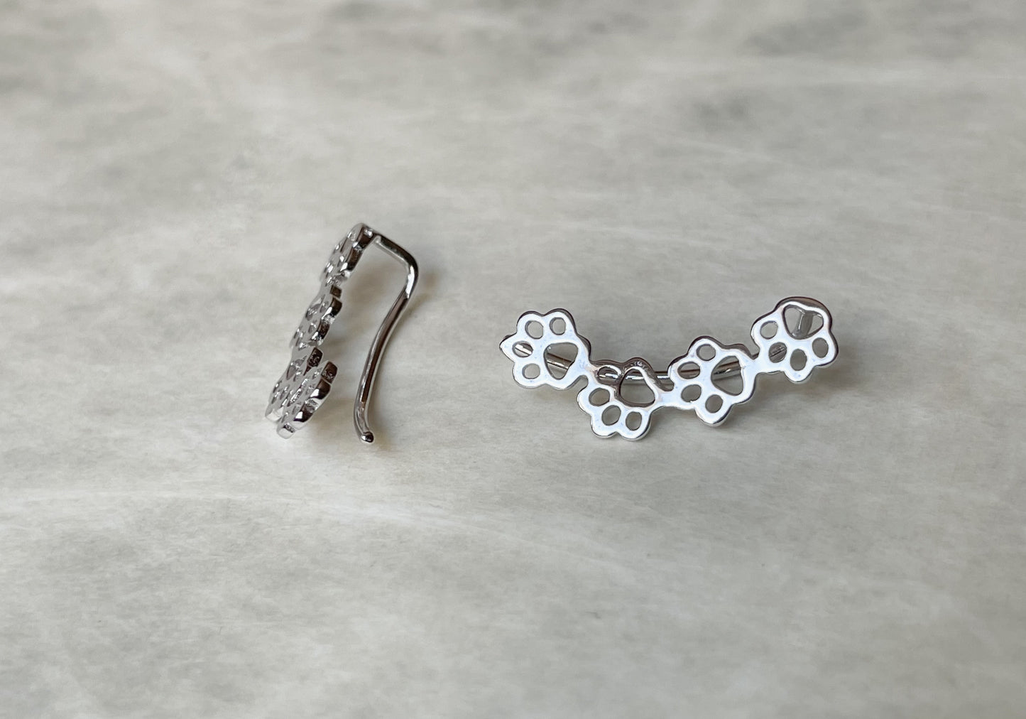 Paw Print Climber Earrings