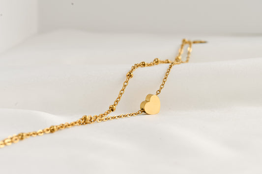 Duo Chain Heart Anklet