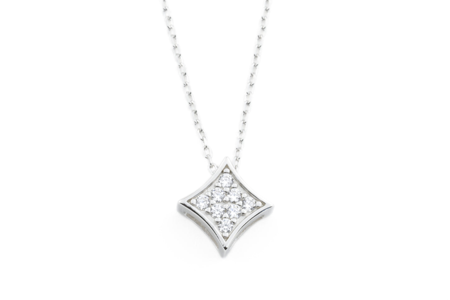 Rhombus Diamond Necklace