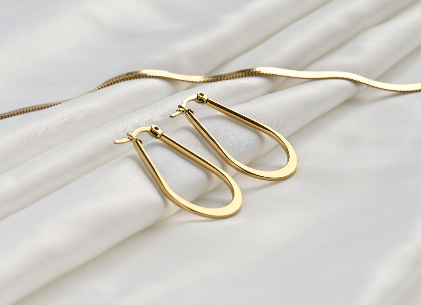 Dainty Tear Drop Hoops