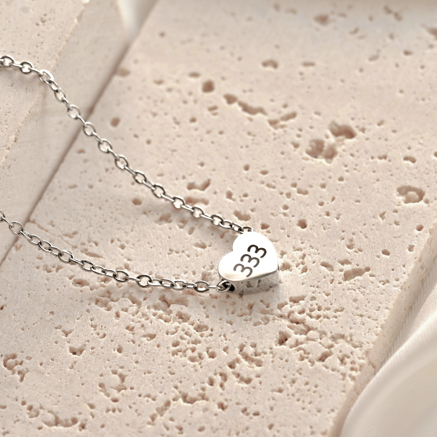 Mini Heart Necklace, Engravable, Waterproof Stainless Steel, Gold, Rose Gold and Silver, 18"