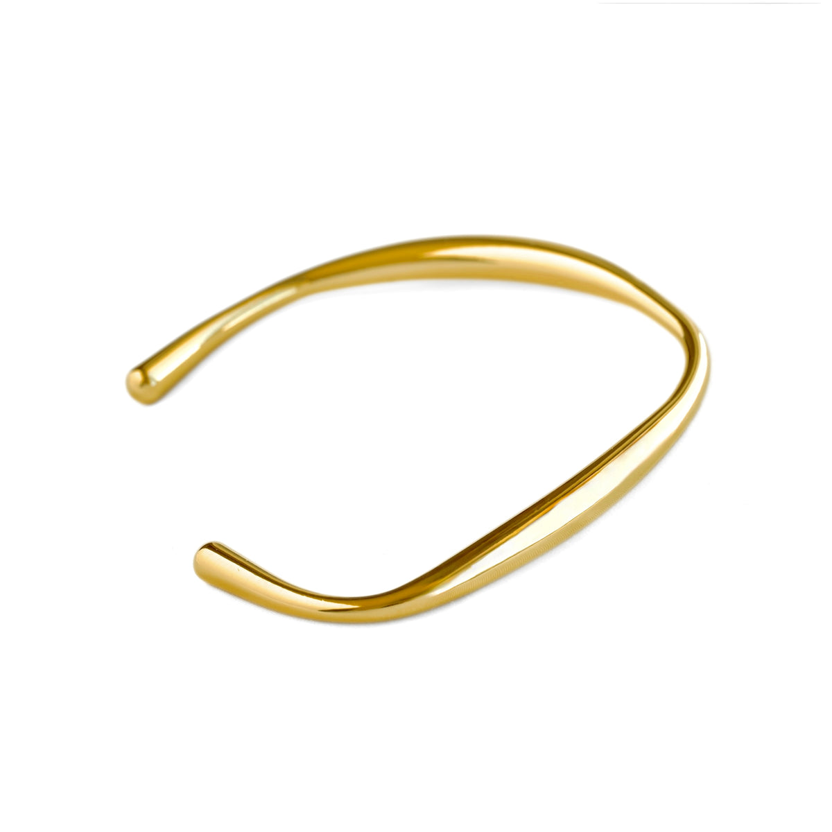 Sculpted Asymmetrical Molten Cuff Bracelet - Stainless Steel