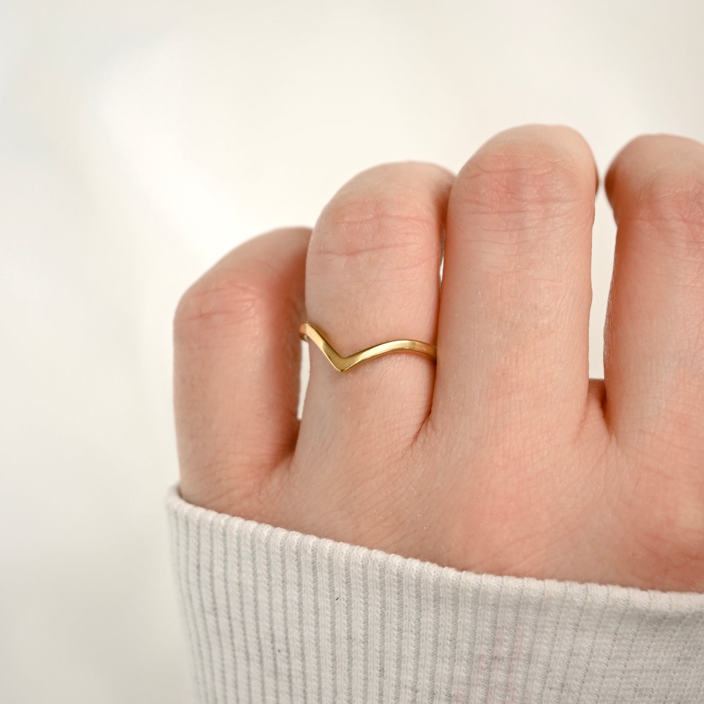 Wishbone Ring - Waterproof Stainless Steel - Silver 18k Gold and Rose Gold PVD