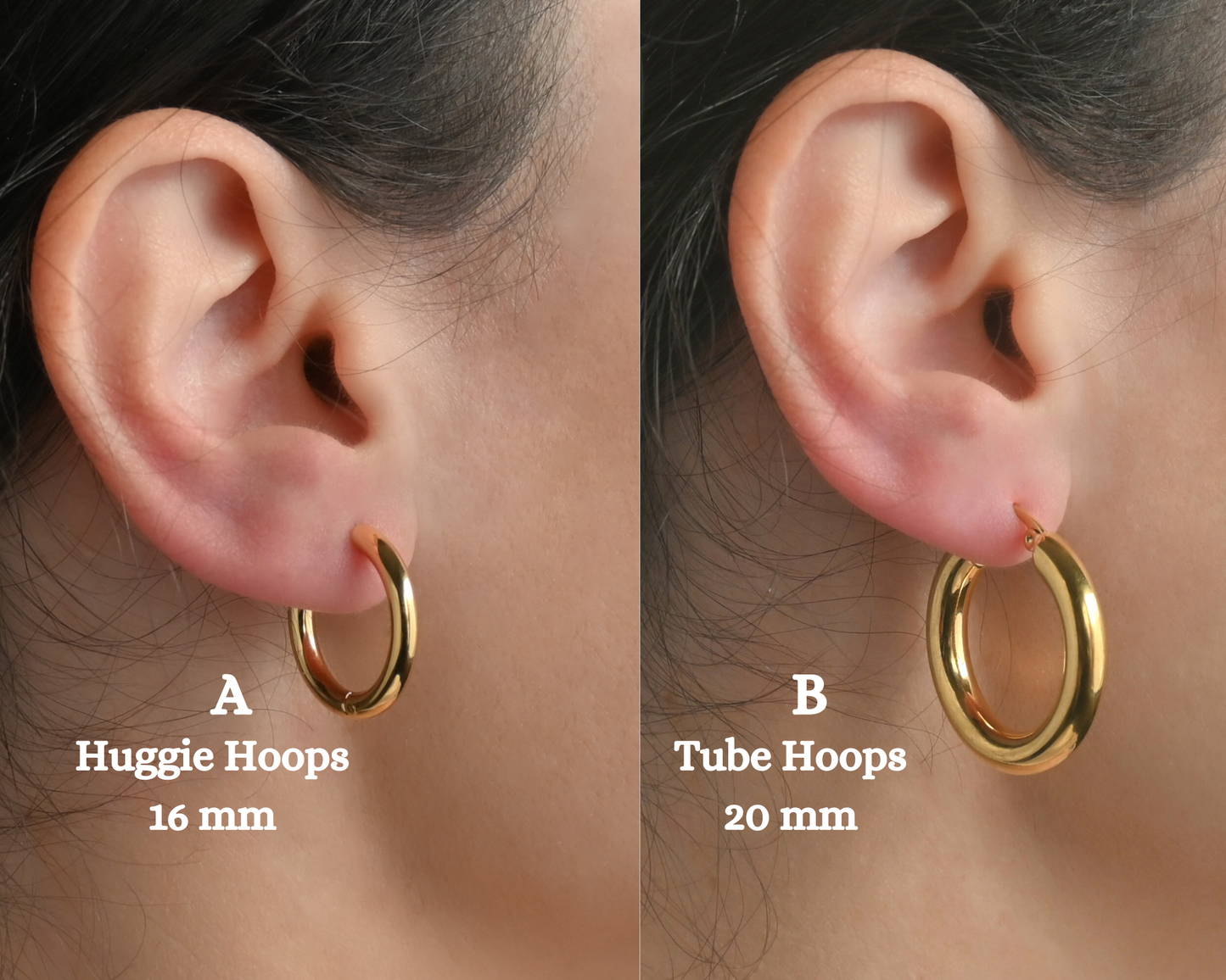 18k Gold Hoops