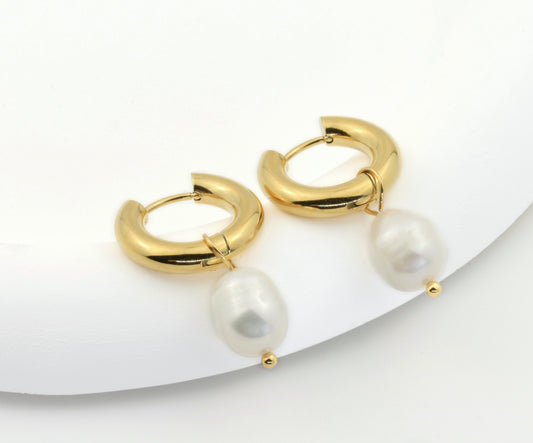 Convertible Pearl Hoops