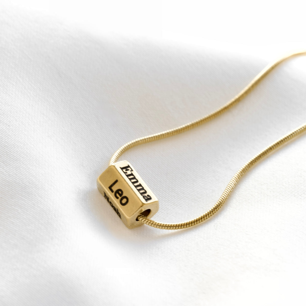 Hexagon Bar Name Necklace - Engraved Waterproof Stainless Steel