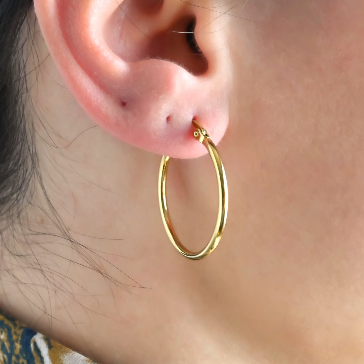 1.8mm Thin Gold Hoops