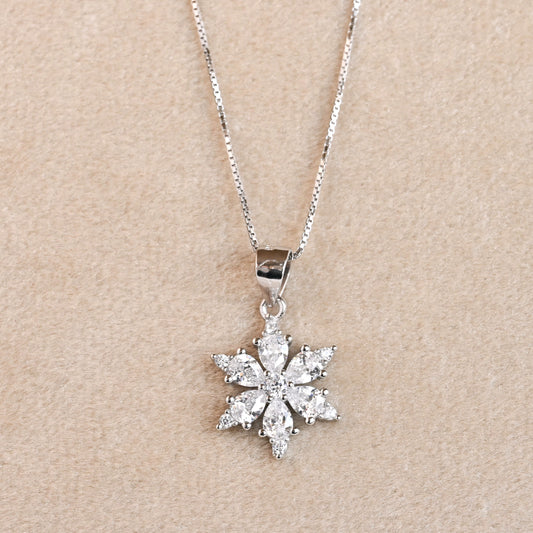 925 Silver Snowflake Necklace