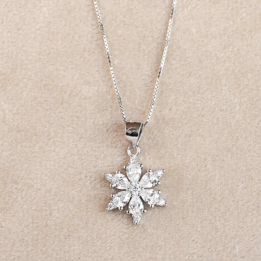 925 Silver Snowflake Necklace