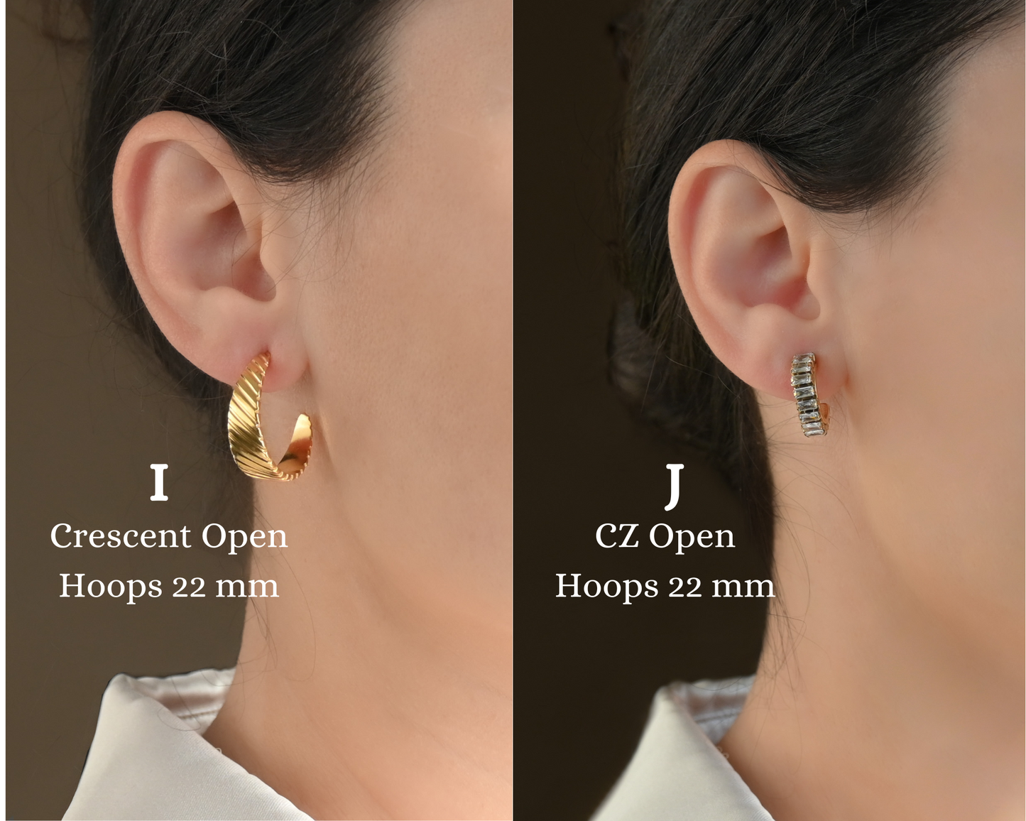 18k Gold Hoops