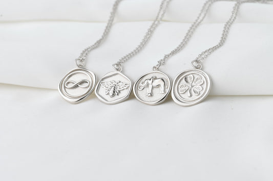 Silver Coin Charm Necklace