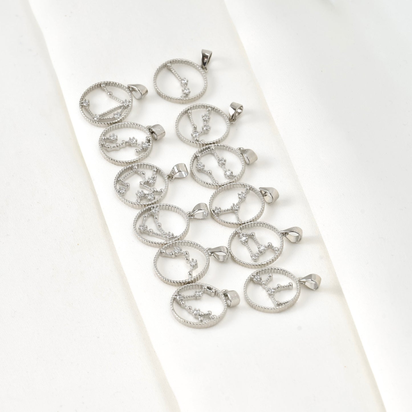 top angled view of pendants