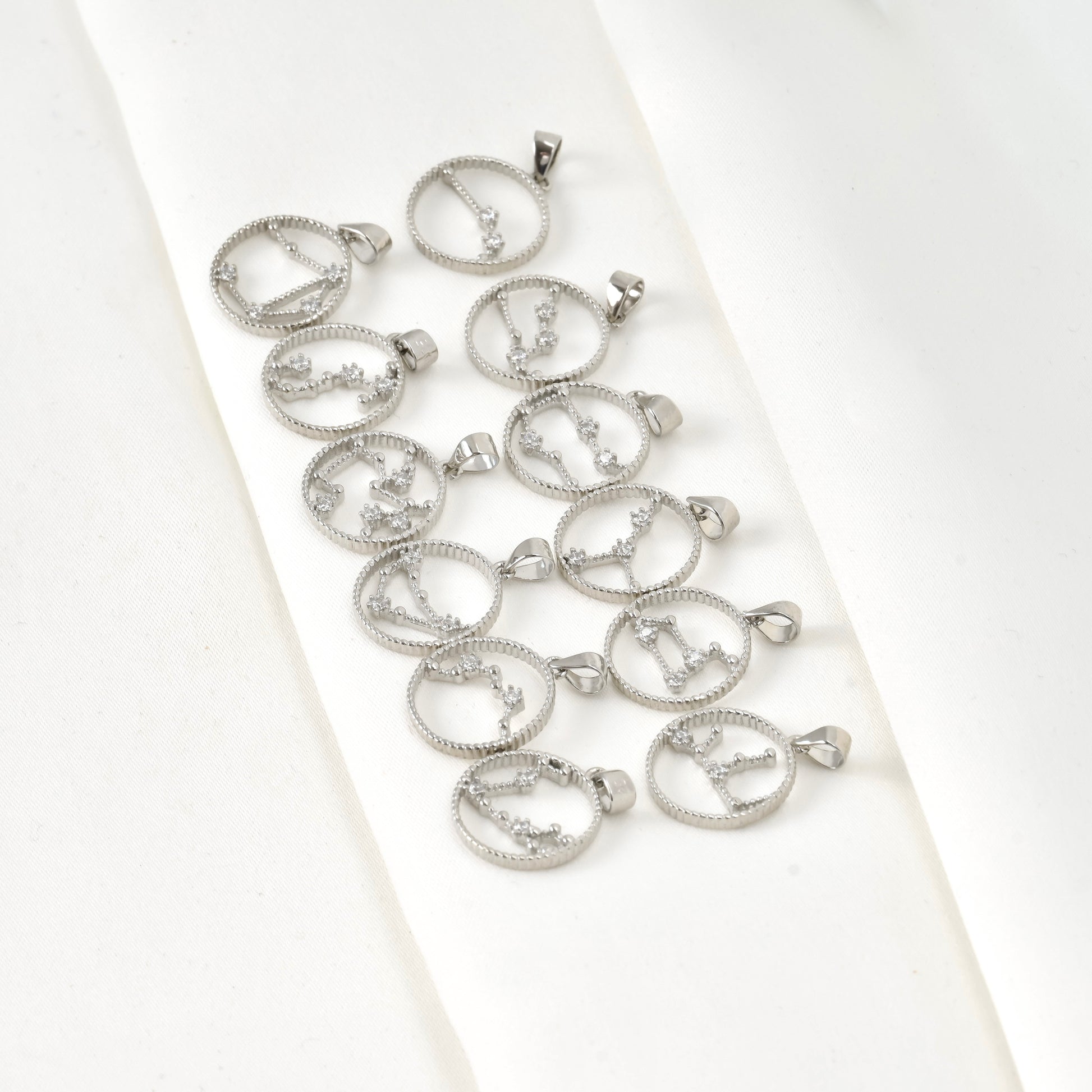 top angled view of pendants