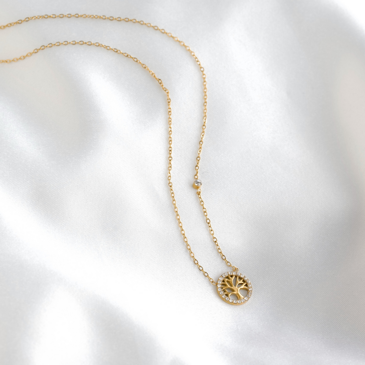 Gold Tree of Life Necklace - Stainless Steel