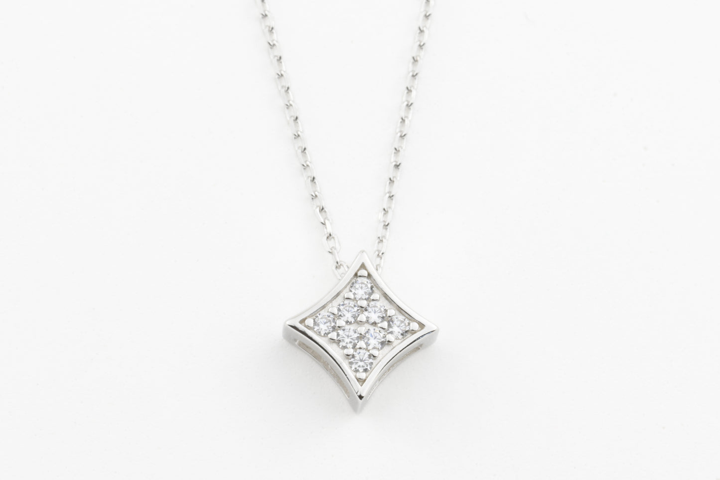 Rhombus Diamond Necklace