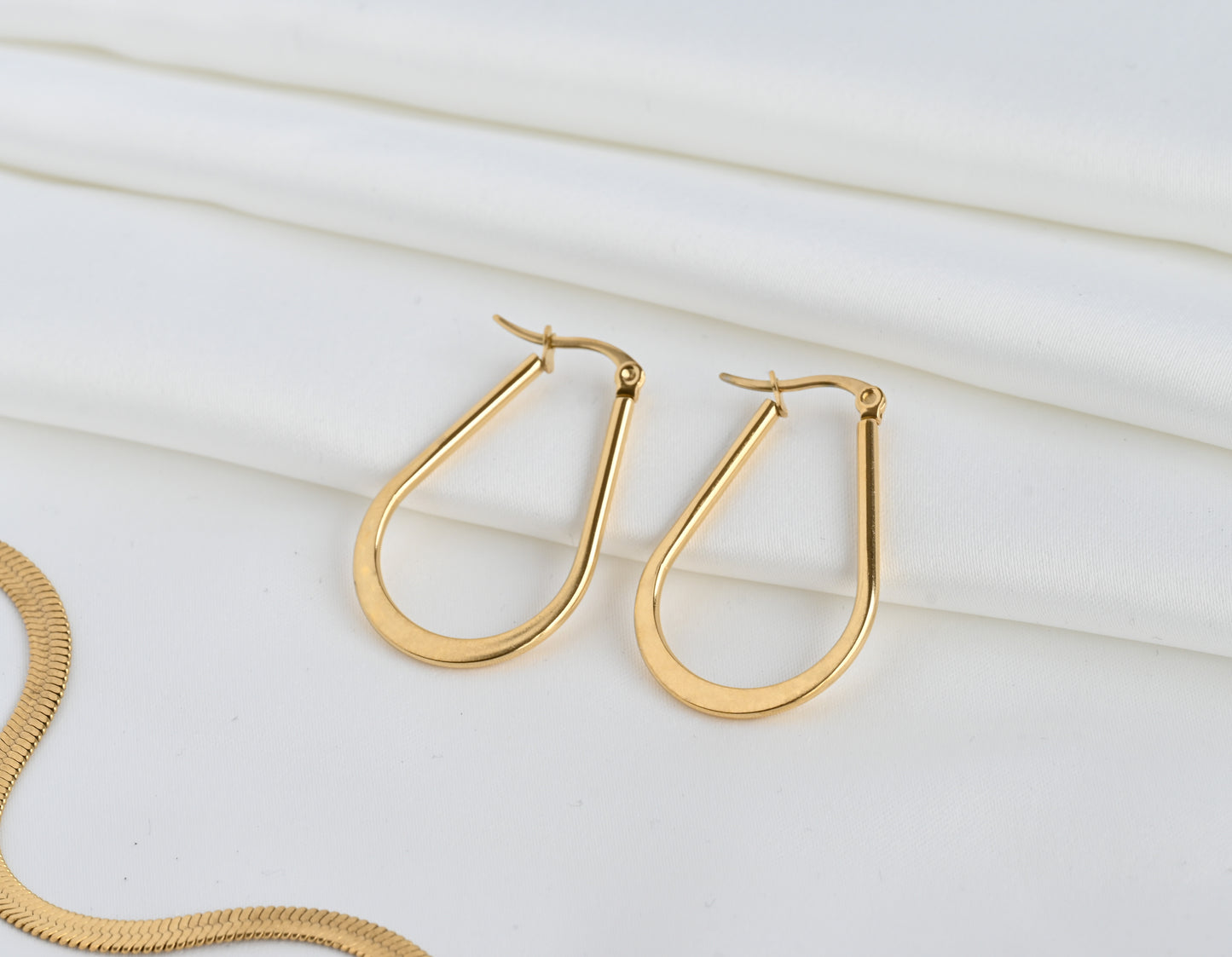 Dainty Tear Drop Hoops