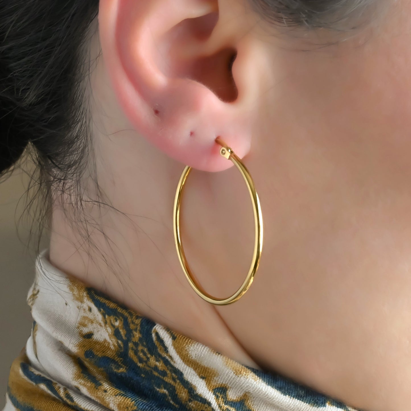 1.8mm Thin Gold Hoops