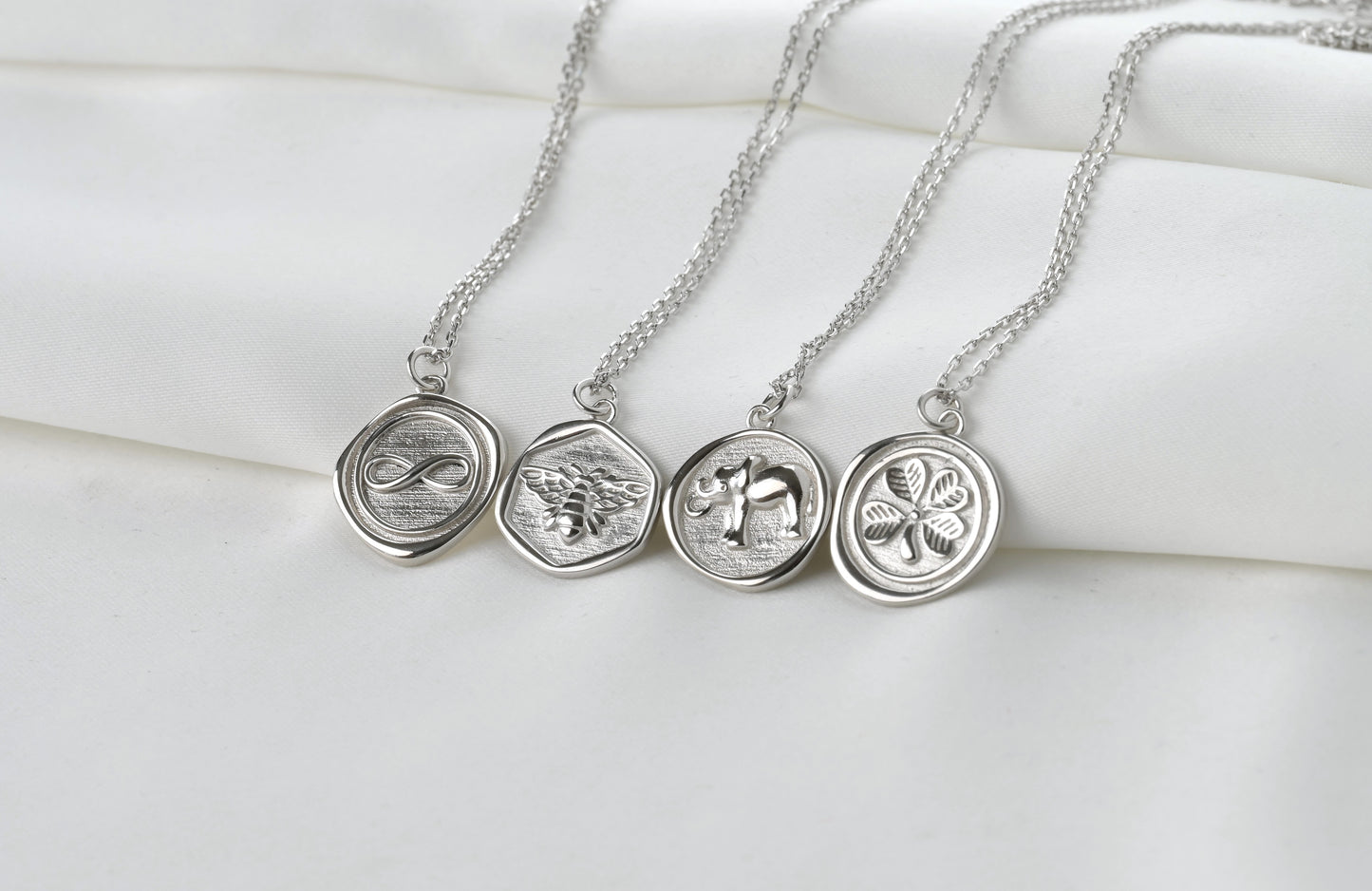 Silver Coin Charm Necklace