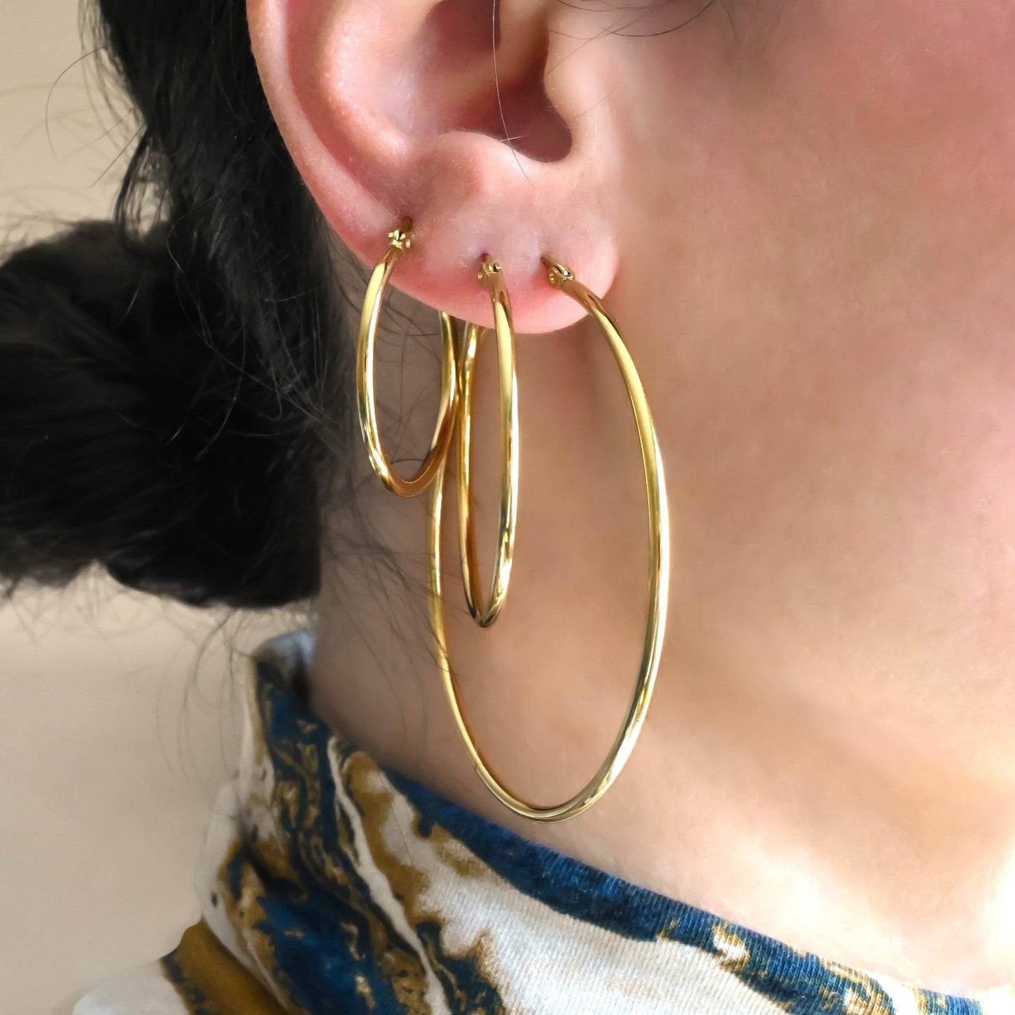 1.8mm Thin Gold Hoops