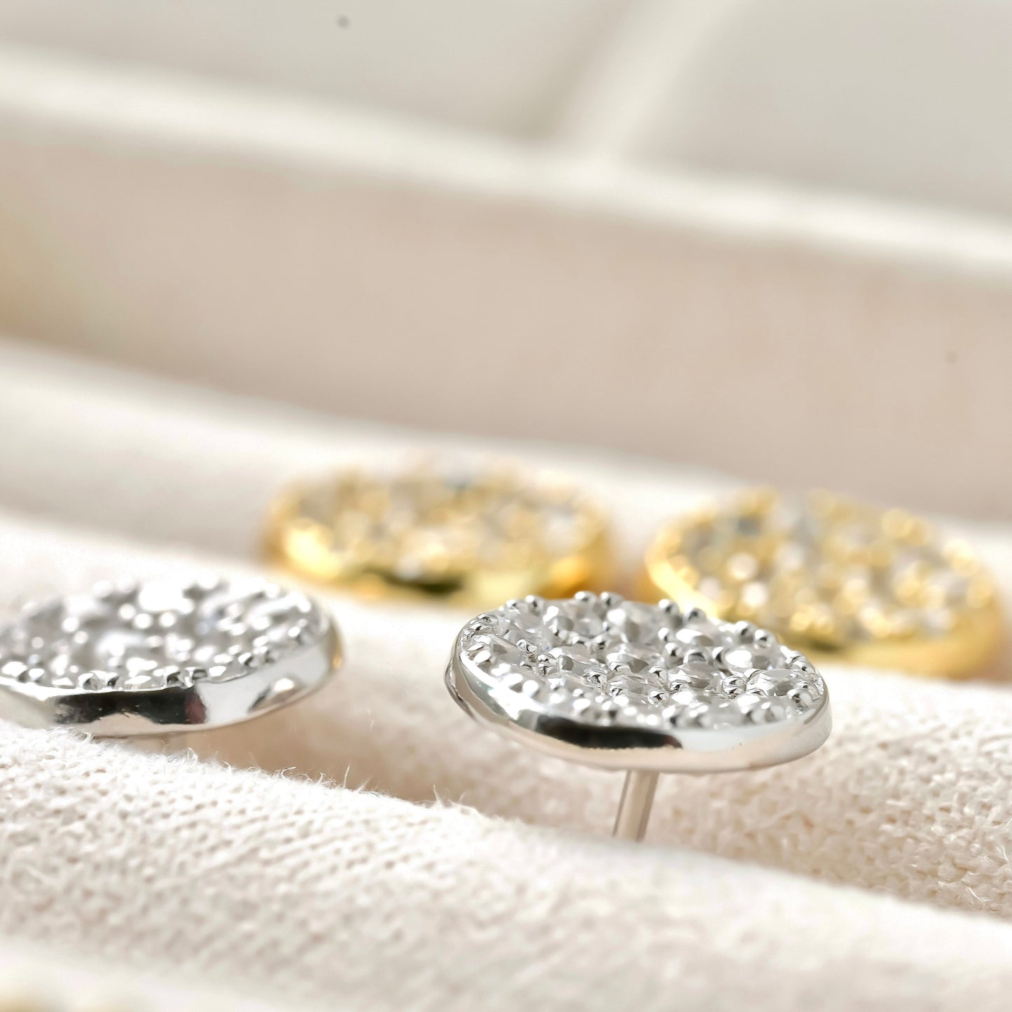 Close-up view showing the thickness of disc studs