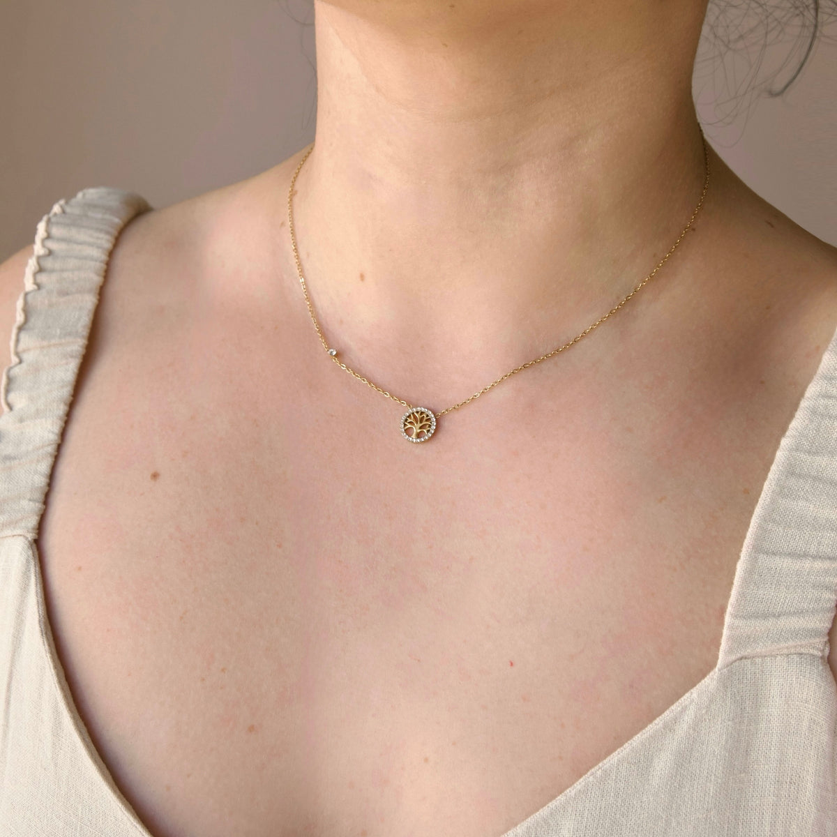 Gold Tree of Life Necklace - Stainless Steel