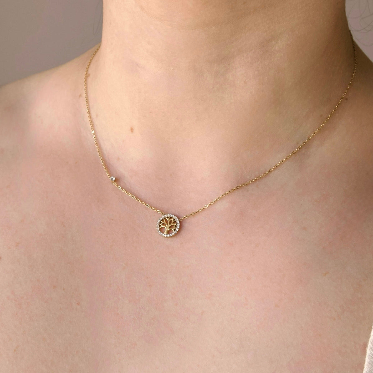Gold Tree of Life Necklace - Stainless Steel