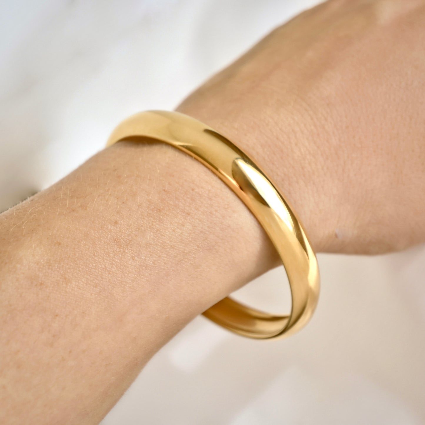 Chunky Dome Bangle Bracelets - Stainless Steel Bangles