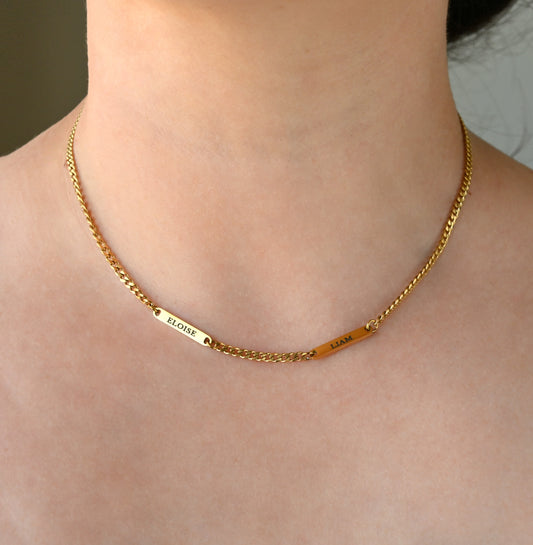 Multiple Name Bars Necklace