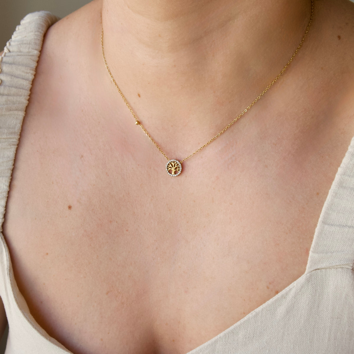 Gold Tree of Life Necklace - Stainless Steel
