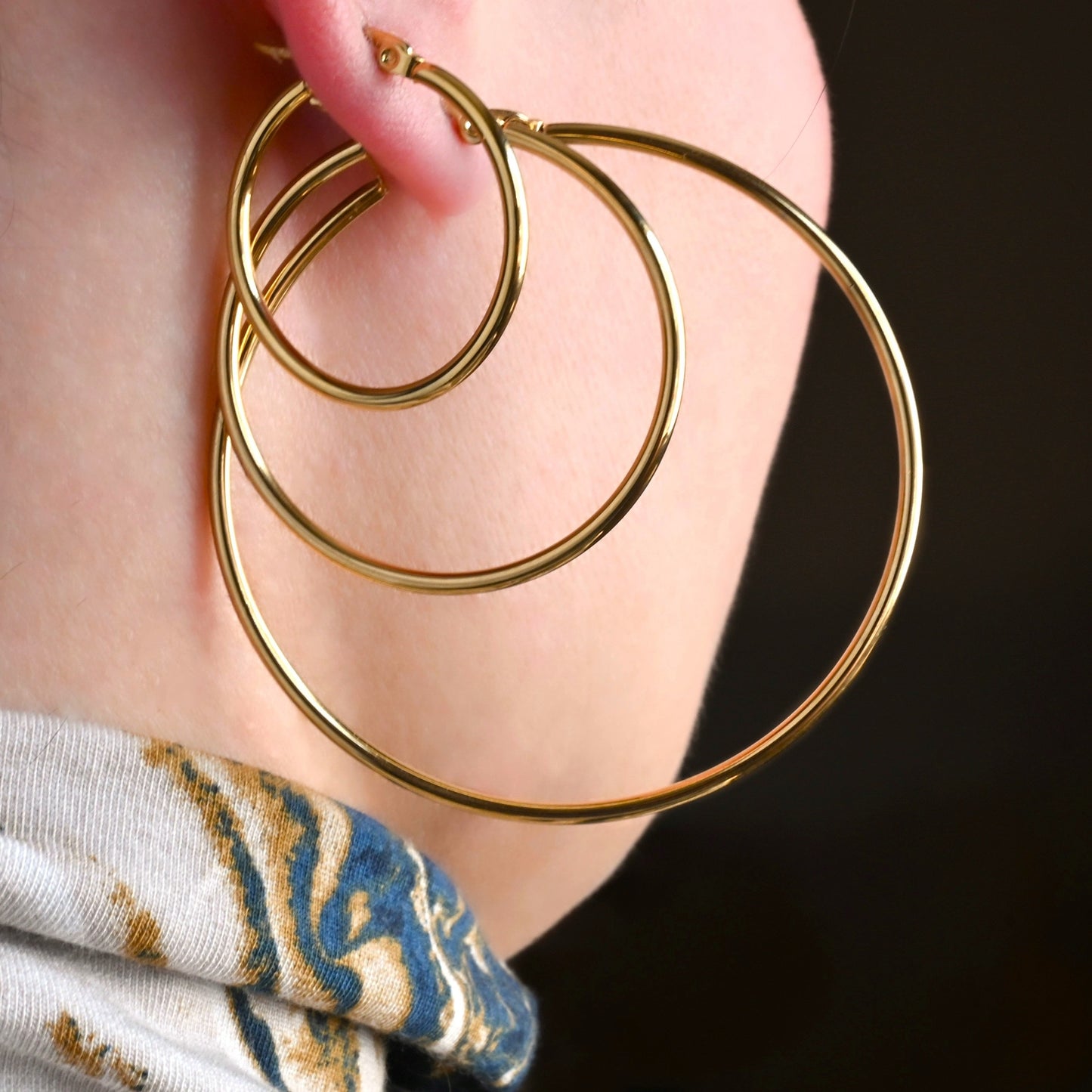 1.8mm Thin Gold Hoops