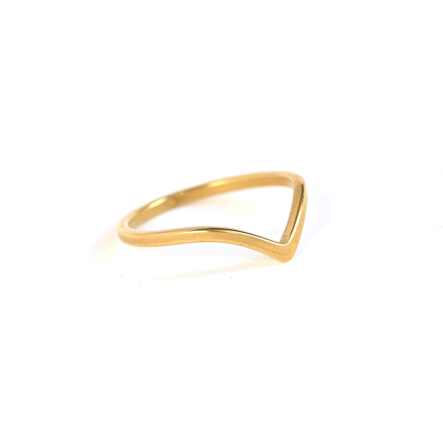 Wishbone Ring - Waterproof Stainless Steel - Silver 18k Gold and Rose Gold PVD