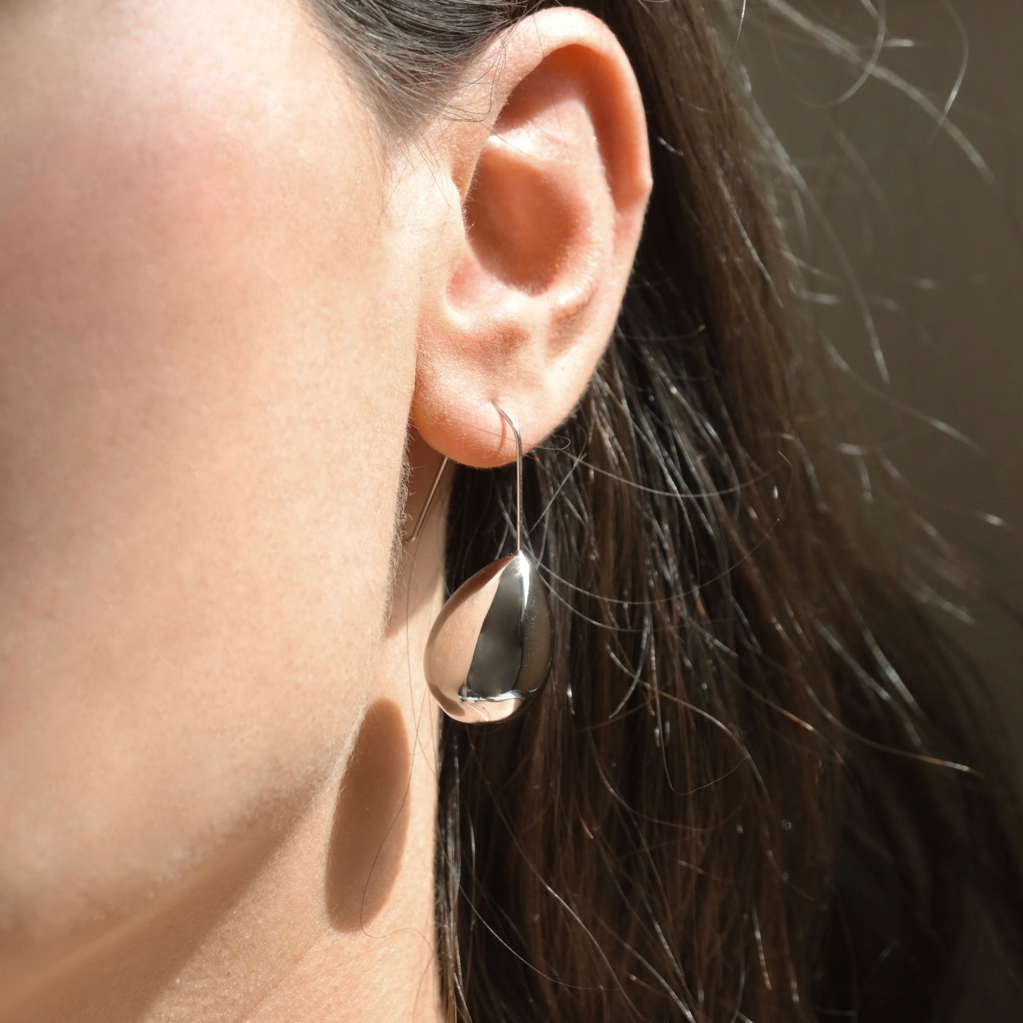 Minimalist Tear Drop Dangle Earrings - Stainless Steel