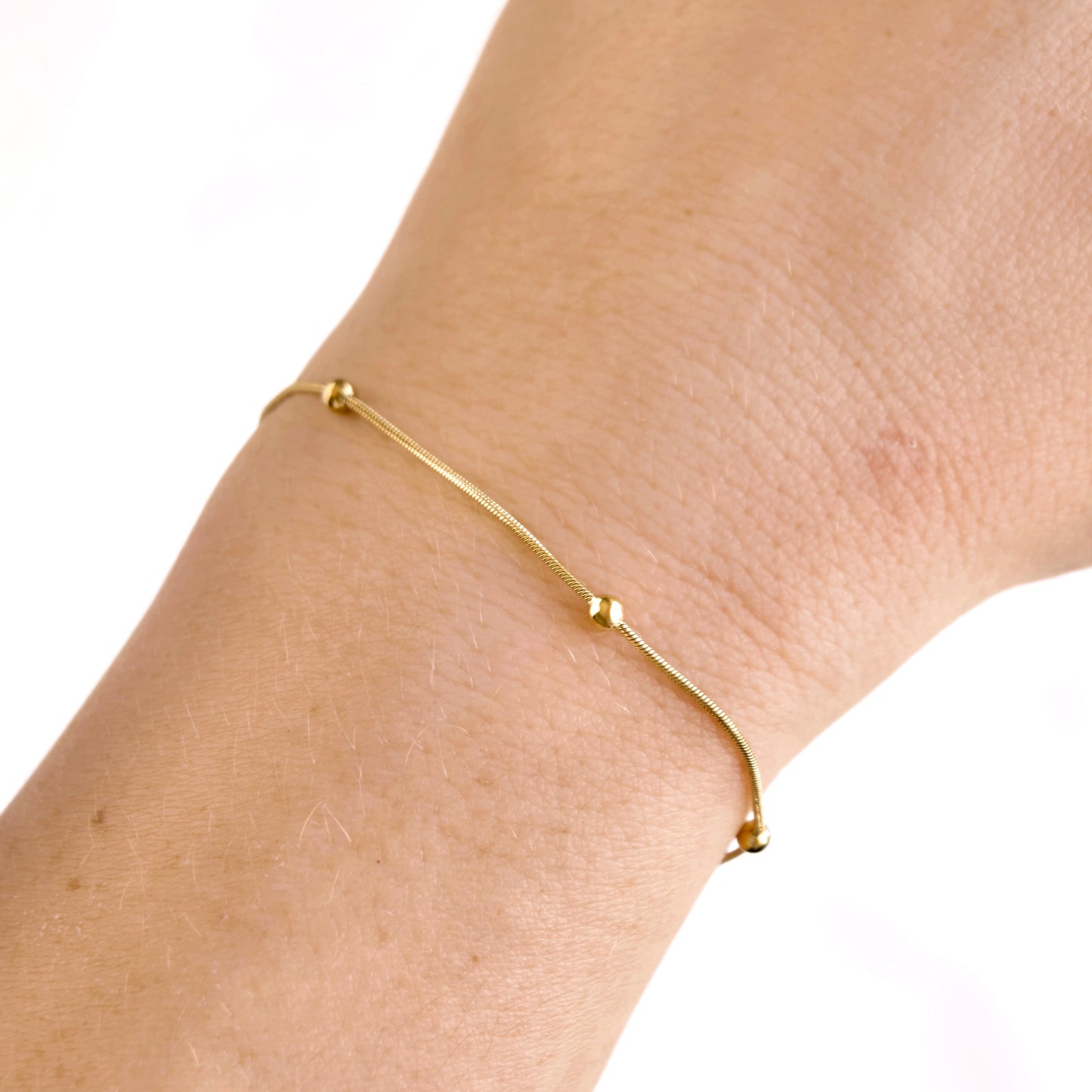 Everyday Stacking Bracelets - Stainless Steel Gold Chains