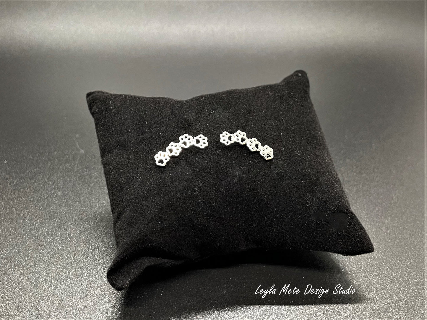 Paw Print Climber Earrings